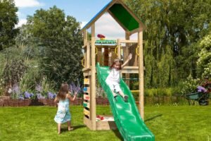 Jungle Gym Lodge - Children's Playground with Slide and Sandpit