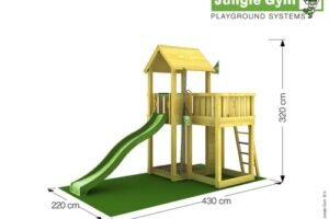 Jungle Gym Mansion - Children's Playhouse with Slide