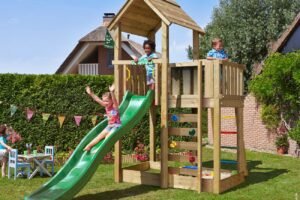 Jungle Gym Mansion - Children's Playhouse with Slide