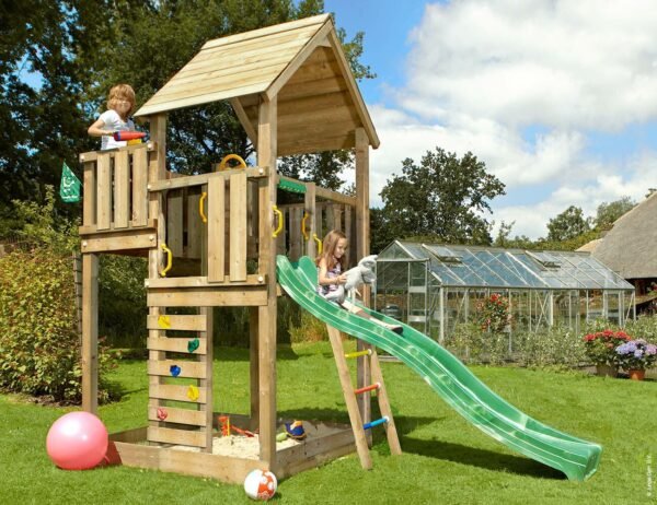 Jungle Gym Palace - Children's Playground with Slide and Sandpit