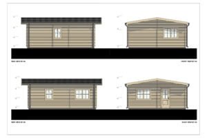 Log Cabin Caesarius 70mm, 7×6, 37m²