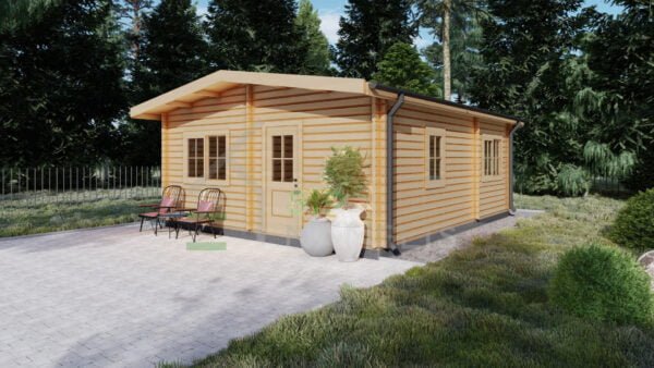 Log Cabin Caesarius 70mm, 7×6, 37m²