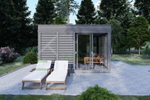 Portable Sauna Elisa Anthracite, 3 zones, 3x4, 12 m²