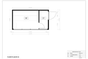 Portable Sauna Elisa Anthracite + Changing Room, 2x4, 8 m²