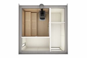 Portable Sauna William 4 zones, 3 x 3, 9 m²