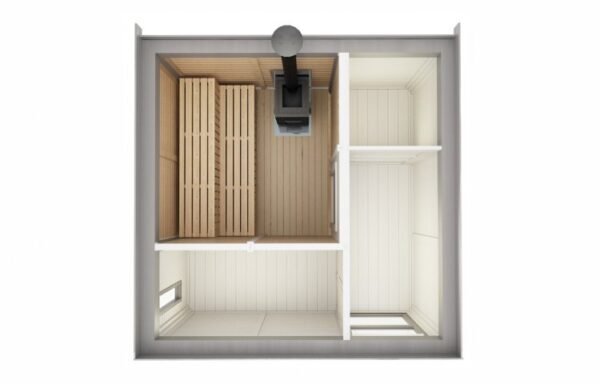 Portable Sauna William 4 zones, 3 x 3, 9 m²