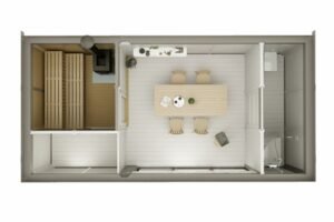 Portable Sauna William 4 zones, 3 x 6, 18 m²