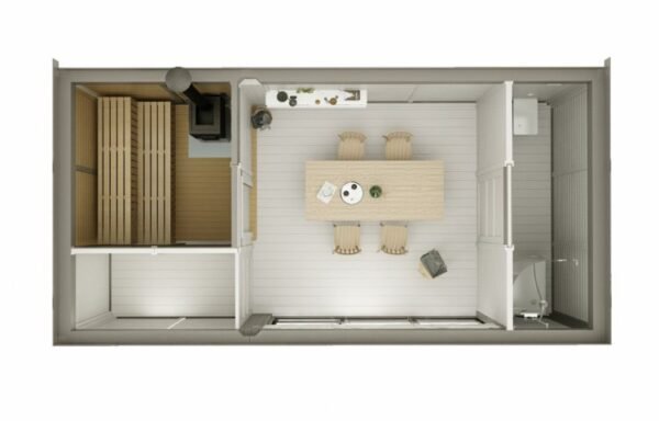 Portable Sauna William 4 zones, 3 x 6, 18 m²