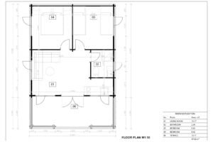 Prefab Residential House + Terrace Demetrios 44mm, 8.6×6, 35m²