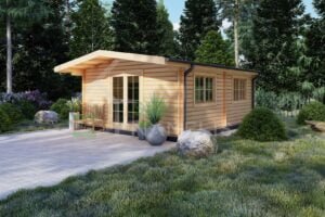 Prefab Summer House Perdiccas 44mm, 8.6×6, 35m²