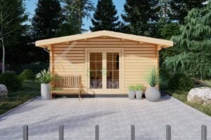 Prefab Summer House Perdiccas 44mm, 8.6×6, 35m²