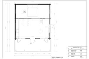 Prefab Summer House Ptolemy 44mm, 8×6, 45m²