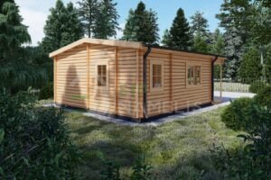 Prefab Wooden Garden House Cassander 44mm, 7.4×6, 32m²