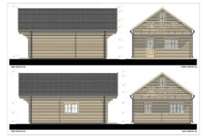 Residential Log Cabin Berenike 60mm, 8×6, 84m²