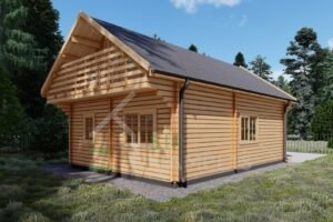 Residential Log Cabin Berenike 60mm, 8×6, 84m²