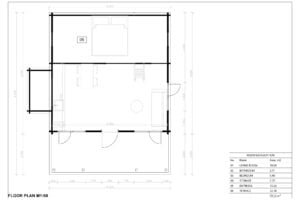 Residential Log Cabin Cleopatra 44mm, 8×6, 47m²