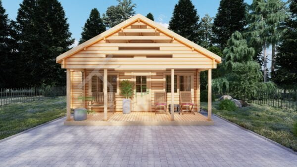 Residential Log Cabin Cleopatra 44mm, 8×6, 47m²