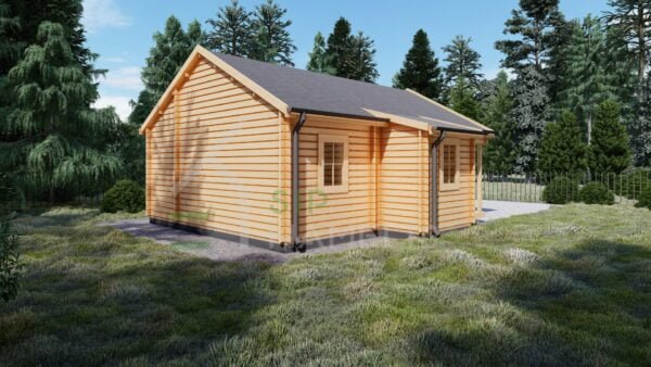 Residential Log Cabin Cleopatra 44mm, 8×6, 47m²