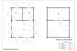 Residential Log Cabin Olympias 44mm, 6×4.5, 34m²