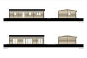 Residential Log Cabin Pyrrhos 44mm,12×6, 65 m²
