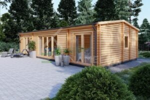 Residential Log Cabin Pyrrhos 44mm,12×6, 65 m²