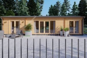 Residential Log Cabin Pyrrhos 44mm,12×6, 65 m²