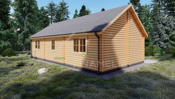 Residential Log Cabin Riley 44mm, 11×6, 72m²