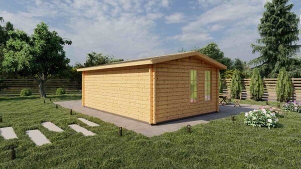 Residential Log Cabin, Scarlett 44mm, 4x6, 24m²