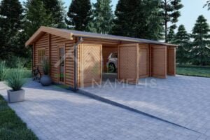 Triple Wooden Garage Archelaos, 44mm 49m²