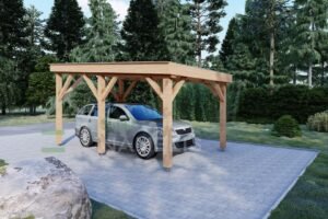 Wooden Carport Aethelstan, 3x5 15m²