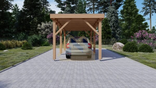 Wooden Carport Aethelstan, 3x5 15m²