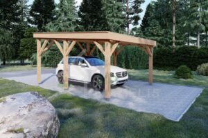 Wooden Carport, Ryan, 4x5 20m²