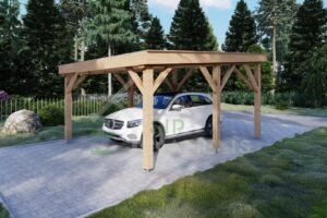 Wooden Carport, Ryan, 4x5 20m²