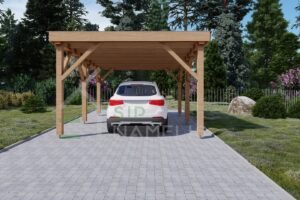 Wooden Carport, Ryan, 4x5 20m²