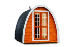 Wooden Glamping Pod/Sauna 38mm, 9.6 m²