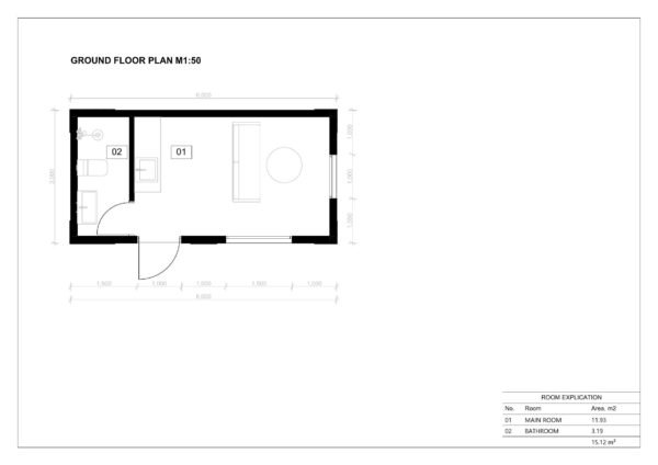 Assembled Container House Jane 15 m²