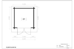 Garden Shed Sabina 28mm, 2.5x3.4, 8.5m²