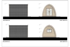 Glamping Pod Eagle 44mm, 3x4, 12 m²