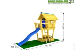 Jungle Gym Crazy Playhouse XL - Children's Playhouse with Slide