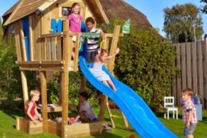 Jungle Gym Crazy Playhouse XL - Children's Playhouse with Slide