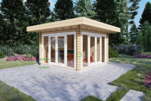 Log Cabin Garden House Wales 44mm, 3.8×3.8, 14m²