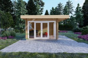 Log Cabin Garden House Wales 44mm, 3.8×3.8, 14m²