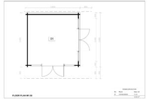 Log Cabin Garden House Wales 44mm, 3.8×3.8, 14m²