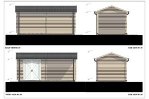 Log Cabin With Veranda John, 28mm, 6×3, 18 m²
