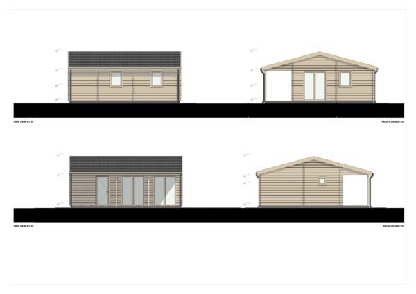Log House + Terrace Houston 44mm, 7.9×8, 62m²