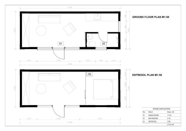 Mobile Home Assembled Mary 27 m²