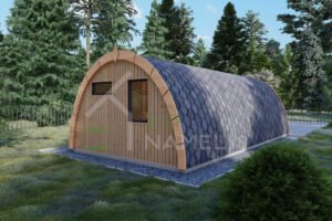 Prefab Glamping Pod Eagle 44mm, 4x8, 32 m²