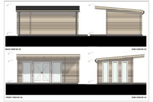 Prefab Log Cabin Garden Studio Kaltag 44mm, 3.5×6, 21m²