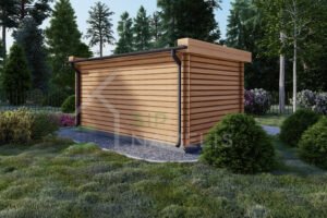 Prefab Log Cabin Richard 44mm, 5×3, 15m²