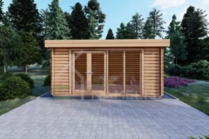 Prefab Log Cabin Richard 44mm, 5×3, 15m²